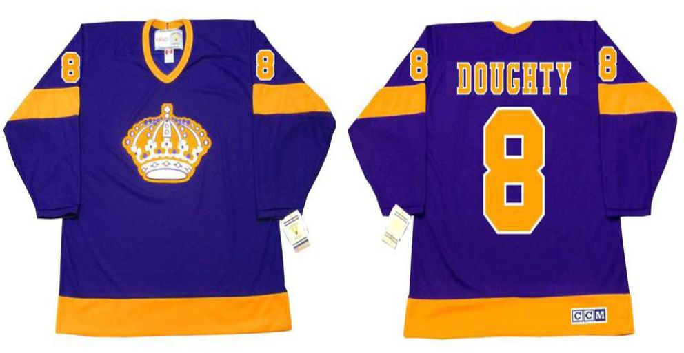 2019 Men Los Angeles Kings #8 Doughty Purple CCM NHL jerseys